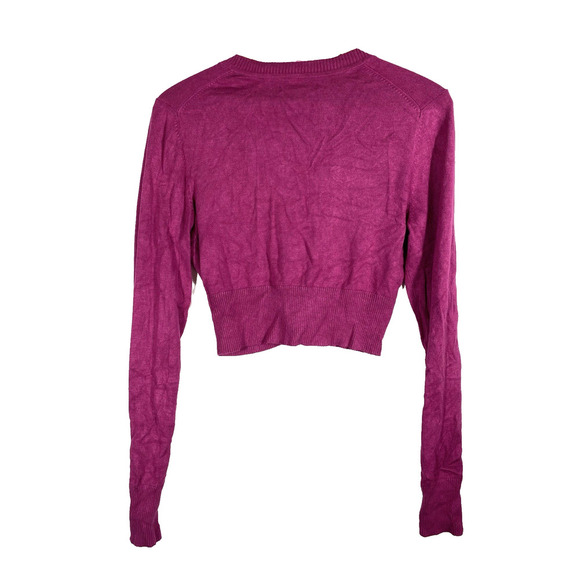 Express Sweater Shrug Sz Large Bolero Button Knit Pink Womens Y2K Princess Core - Picture 7 of 8